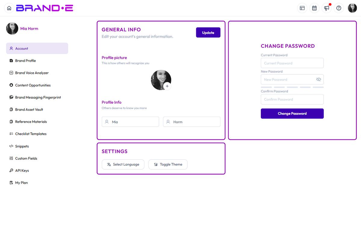 Change Your Password — Brande.ai