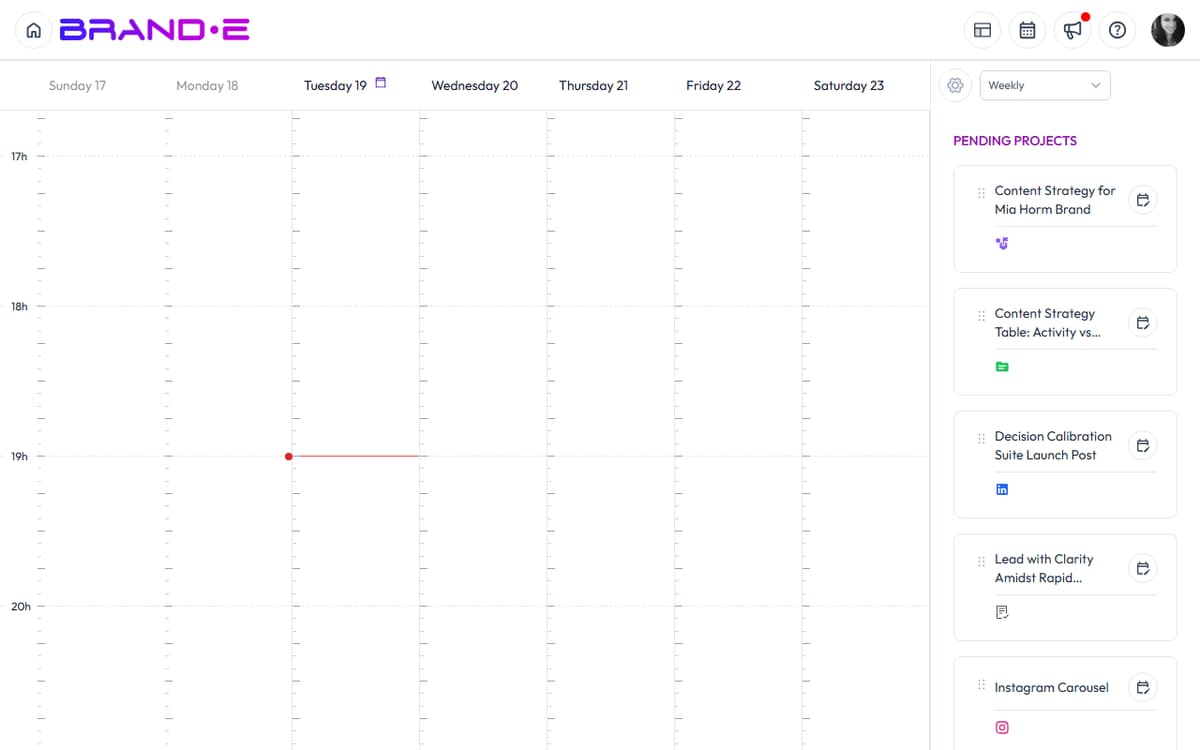 View and Manage Content Calendar — Brande.ai