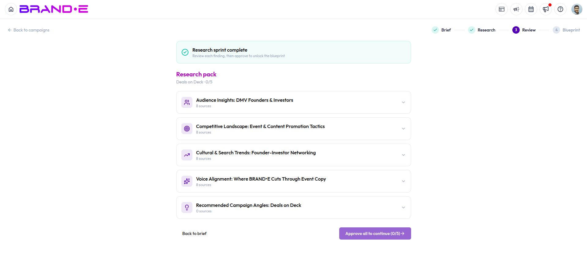 Review Campaign Research — Brande.ai