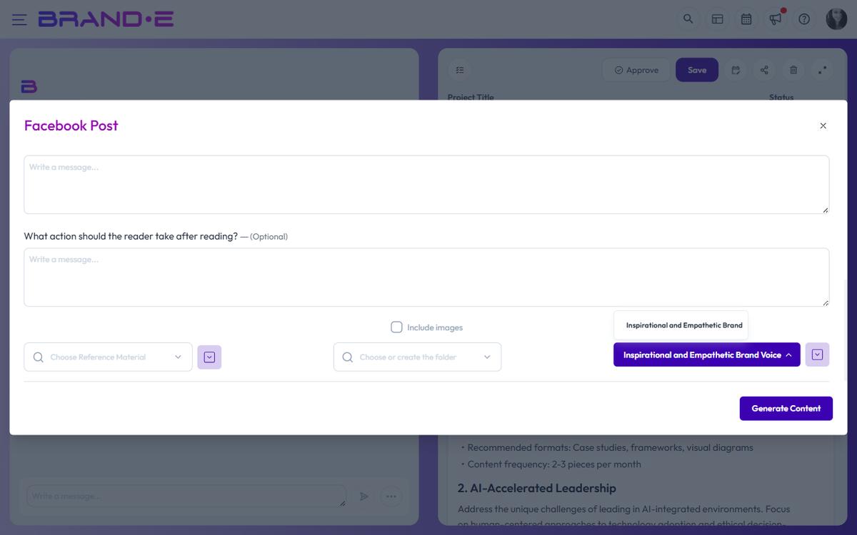 Use Brand Voice Profiles in Projects — Brande.ai